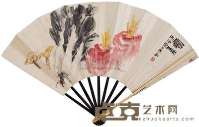 民新 风味 成扇 18×43cm