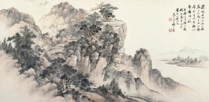 祁大夔 辛卯（1951年）作 海门秋色 镜心