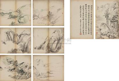 张之万 辛巳（1881年）作 山水册 册页