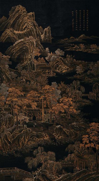 董邦达 仿刘松年山水 立轴