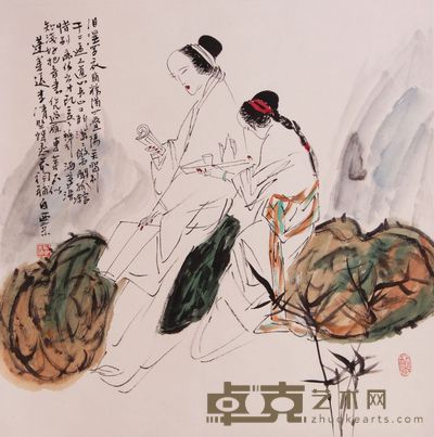 《人物》立轴 68×68cm