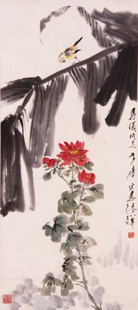 《花鸟》立轴