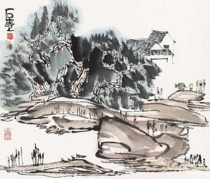陈子庄 山水 立轴