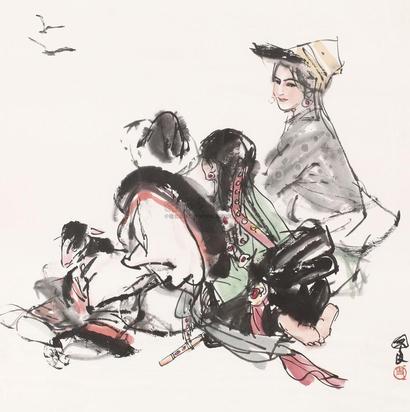 史国良 观雁图 镜心