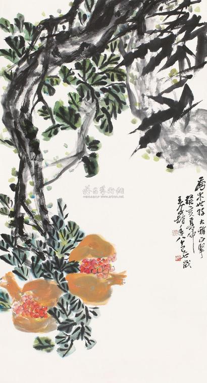 王个簃 1983年作 多子图 立轴
