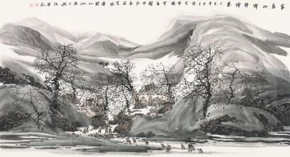 李桂泱 2007年作 山居图 软片
