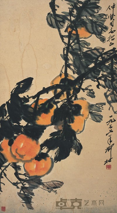 柳 村 柿子丰收 60.5×33.5cm