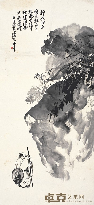 方增先 秋山杖屦 97×45cm