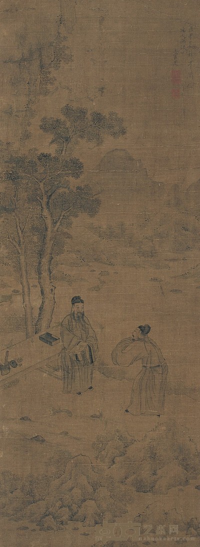 上官周      山水人物 95×35cm