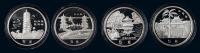 1992年台湾风光（一）组15克银质纪念币一组四枚