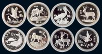 1988年-1994年珍稀动物1-4组27克银币全套8枚