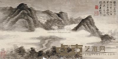 梅清 敬亭霁色 横幅 27×53cm