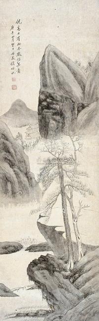 钱杜 庚午（1810年）作 溪山清旷 立轴