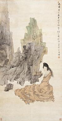 任伯年 辛巳（1881年）作 山鬼 立轴