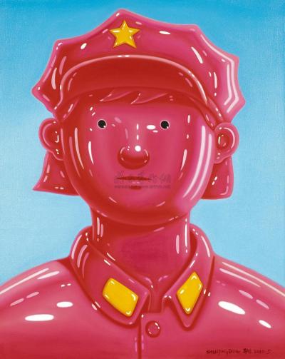沈敬东 2010年作 戴八角帽的红色女兵