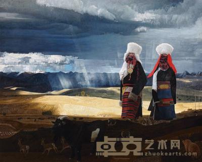 郑波 1999年作 从山那边来 144×180cm