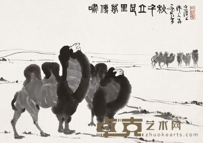 吴作人 1978年作 啸传万里 镜片 48×68cm