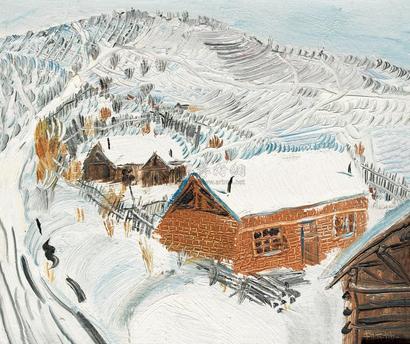 赵开坤 2004年作 雪原小屋