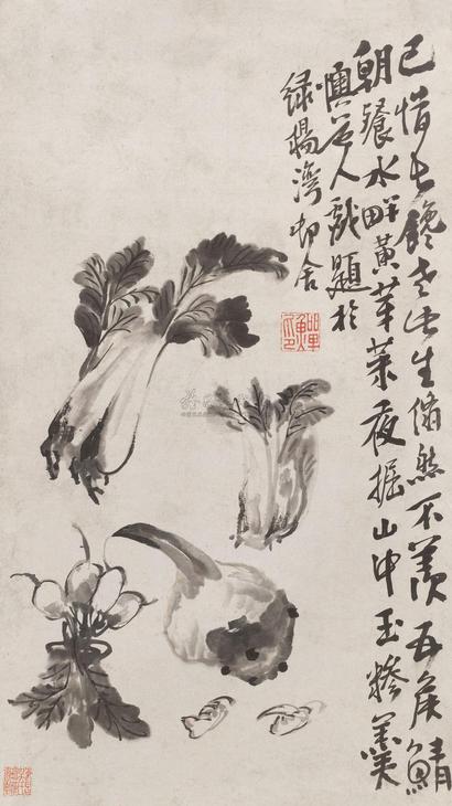 李鱓 果蔬图 立轴