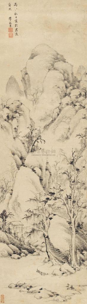 李流芳 秋山野隐 立轴