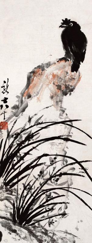 萧龙士 花鸟 立轴