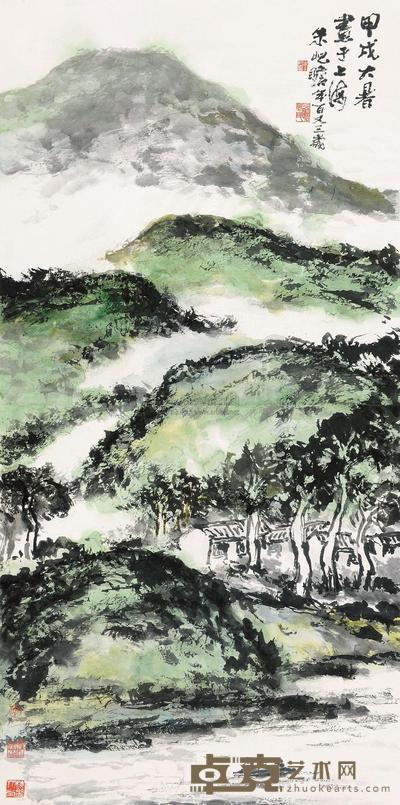 朱屺瞻 1994年作 夏山图 立轴 137×68cm