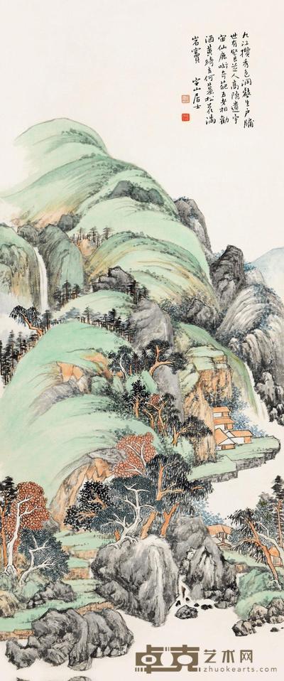 陈定山 春山幽居 立轴 105.5×46cm