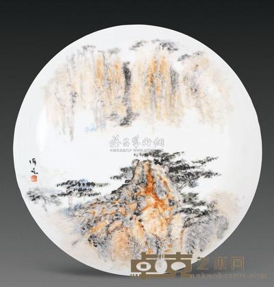 萧海春 秋山云起 直径45cm