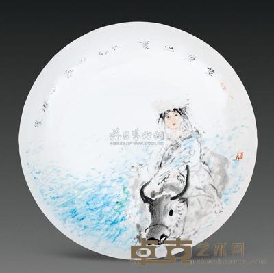 陈心懋 1987年作 草原之夏 直径45cm