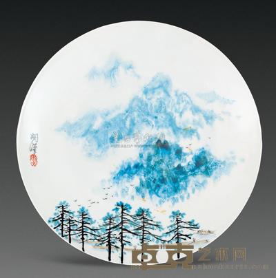李问汉 山林之晨 直径24cm