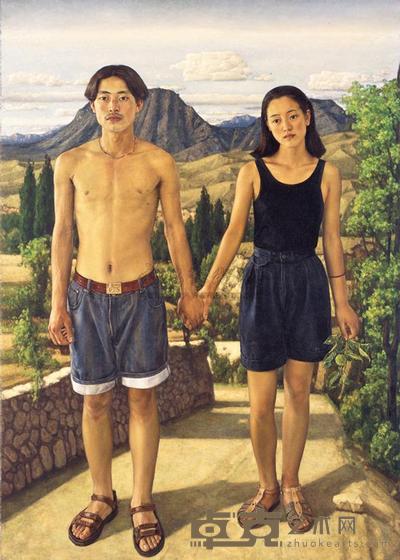 杨飞云 1996年作 同行 194×136.5cm