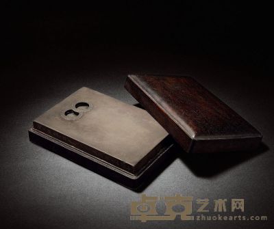 清·曹秋舫銘雙環端硯 21.3×14.2×3cm