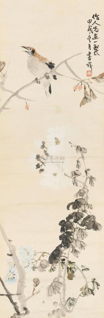 张书旂 花鸟 立轴