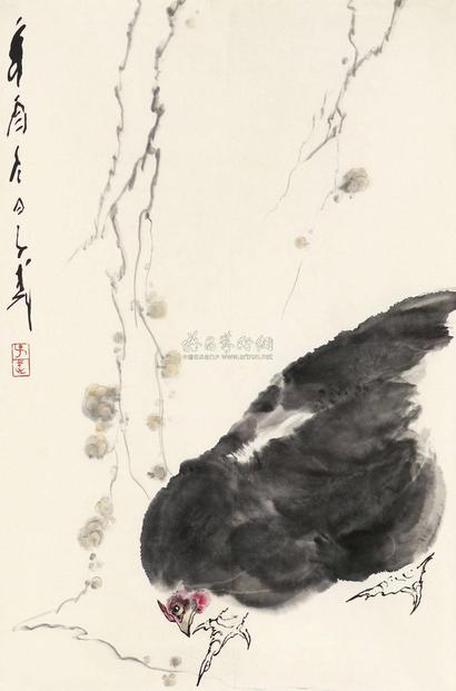 王子武 梅花大吉图 镜芯