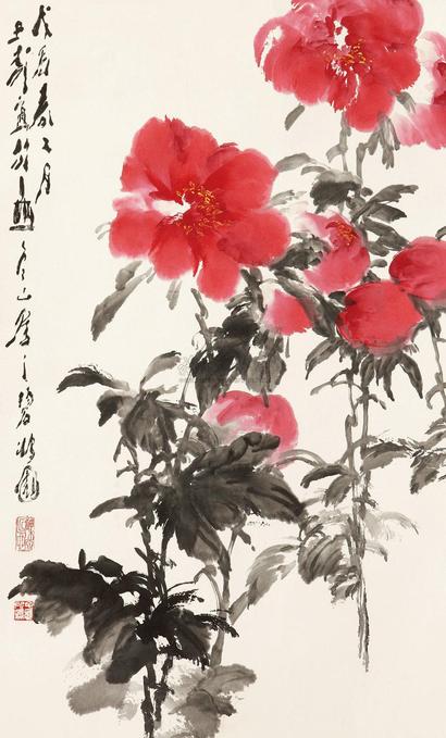 王子武 富贵图 镜芯