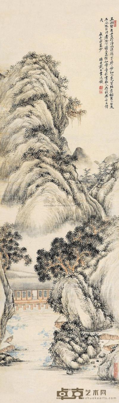 戴熙 乙卯（1855）年作 云山深居 立轴 99.5×30cm