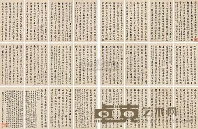 于敏中 壬戌（1742）年作 行书诗册 册页 （二十四开） 22×13cm×24