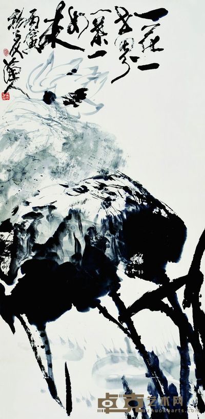 墨荷 136×68cm  约8.3平方尺