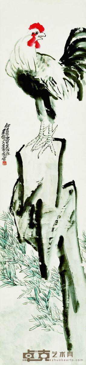 大鸡图 130×31cm   约3.6平方尺