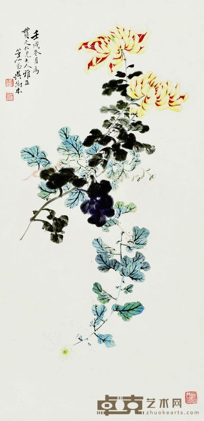 豆荚草虫 67×30 cm 约1.8平方尺