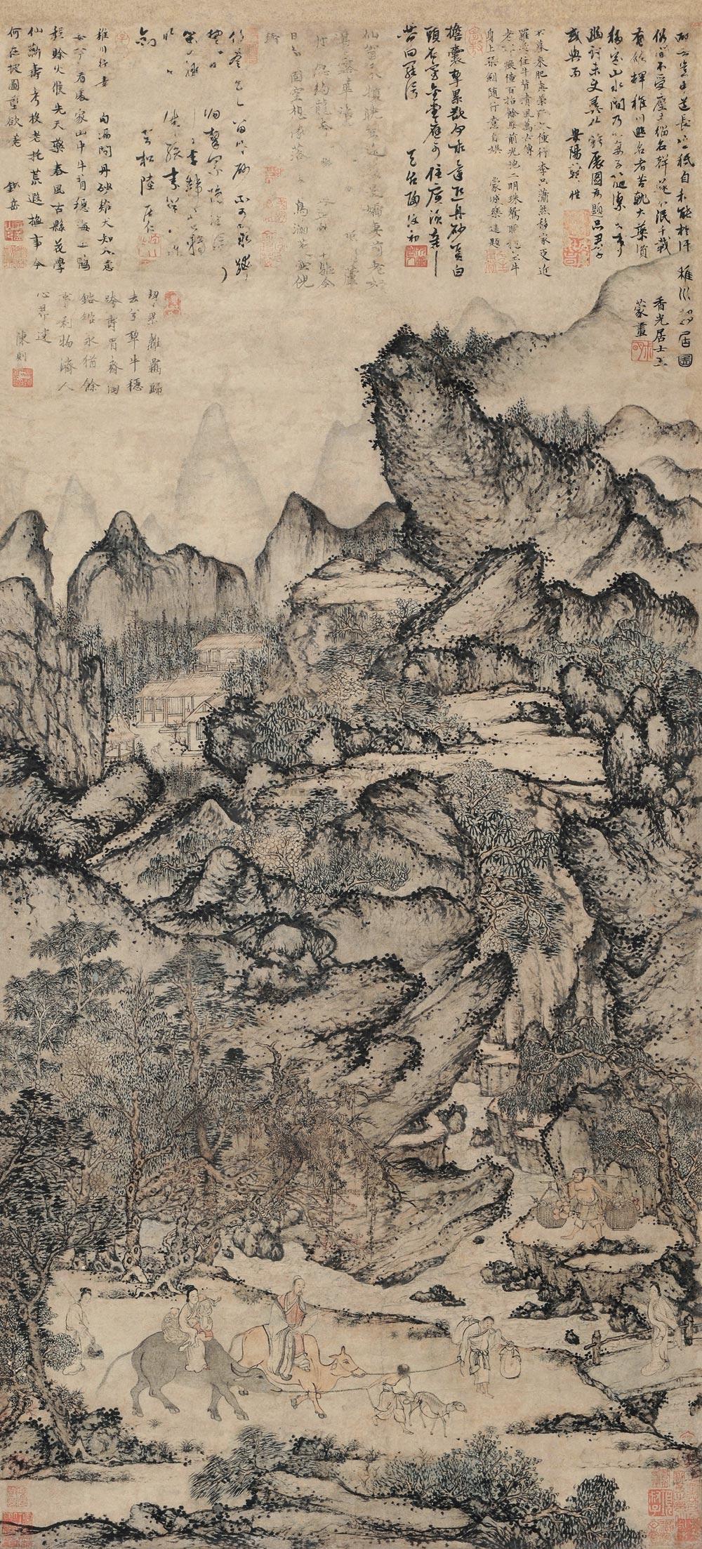 王蒙(明) 稚川移居图 立轴 120×54cm
