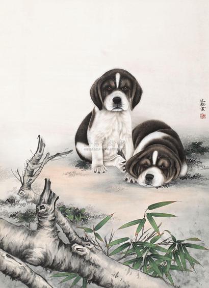 王生勇 工笔动物 立轴
