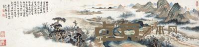 郑午昌 庚午(1930年)作 南山翠屏图 横披 28×117.5cm