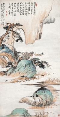钱瘦铁 甲戌(1934年)作 山水 立轴