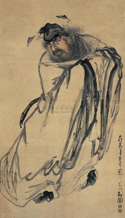黄慎 戊申（1728年）作 钟馗图 立轴