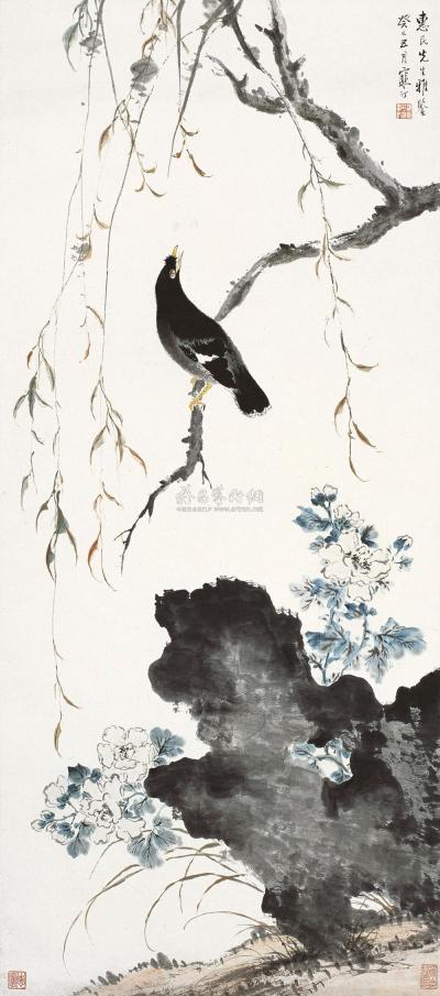 江寒汀 癸巳（1953年）作 花鸟 立轴