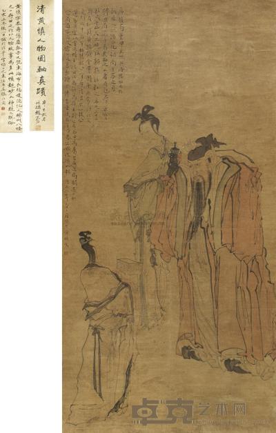 黄慎 戊申（1728年）作 人物 立轴 242×120cm