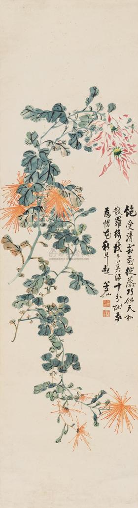 吴笠仙 花卉 立轴