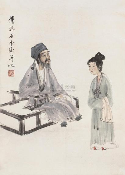 傅抱石 人物 立轴
