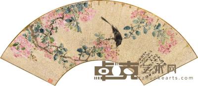 刘德六 丁未（1847）年作 喜上枝头 镜框 18×53cm